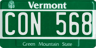 VT license plate CON568