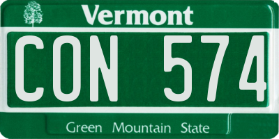 VT license plate CON574