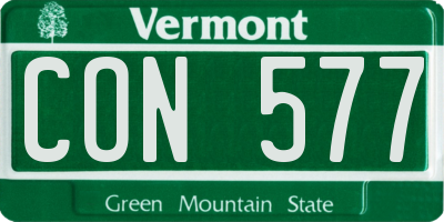 VT license plate CON577
