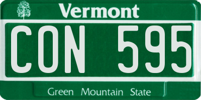 VT license plate CON595