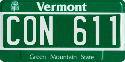VT license plate CON611