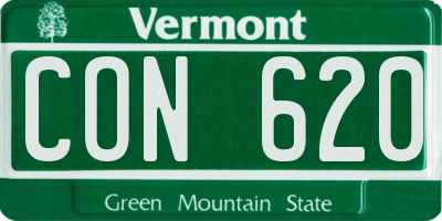 VT license plate CON620