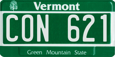 VT license plate CON621