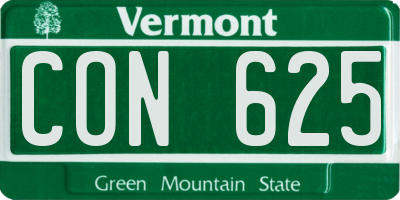 VT license plate CON625