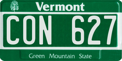 VT license plate CON627