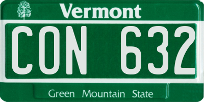 VT license plate CON632
