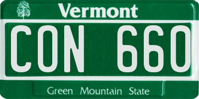 VT license plate CON660