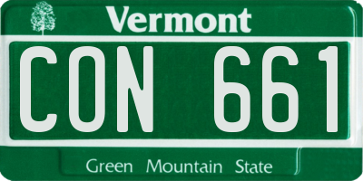 VT license plate CON661