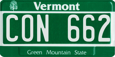 VT license plate CON662