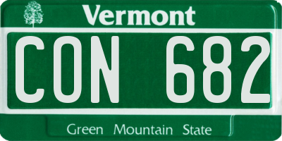 VT license plate CON682