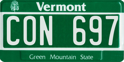 VT license plate CON697