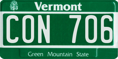 VT license plate CON706