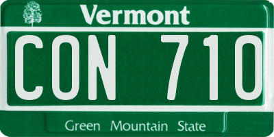 VT license plate CON710