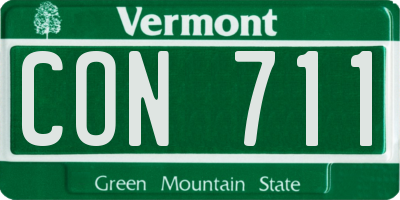 VT license plate CON711