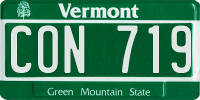 VT license plate CON719
