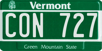 VT license plate CON727