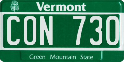 VT license plate CON730