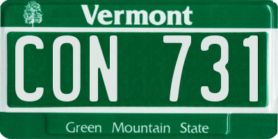 VT license plate CON731