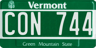 VT license plate CON744