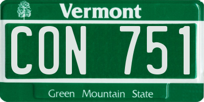 VT license plate CON751