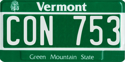 VT license plate CON753