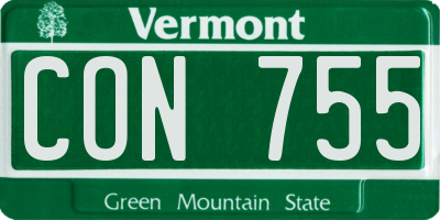 VT license plate CON755
