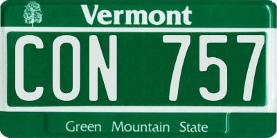 VT license plate CON757