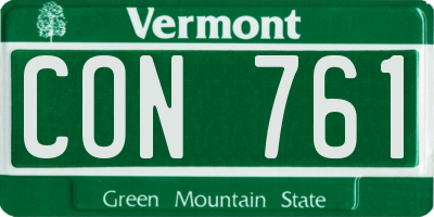 VT license plate CON761