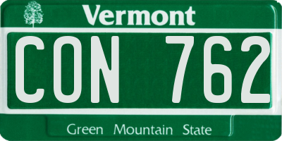 VT license plate CON762