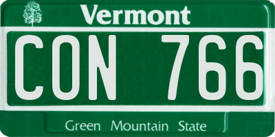 VT license plate CON766
