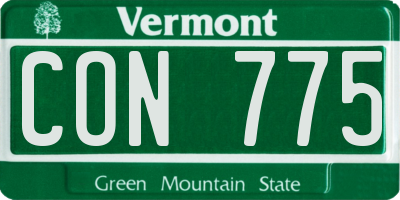 VT license plate CON775
