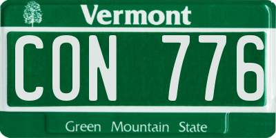 VT license plate CON776