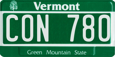 VT license plate CON780