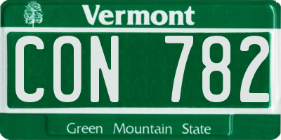 VT license plate CON782