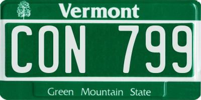 VT license plate CON799
