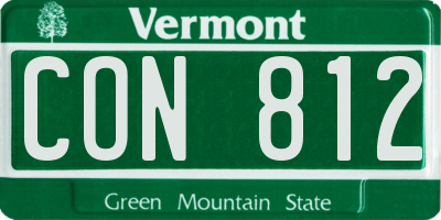 VT license plate CON812