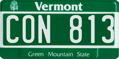 VT license plate CON813