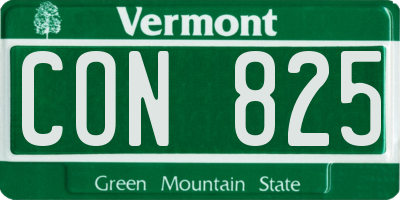 VT license plate CON825
