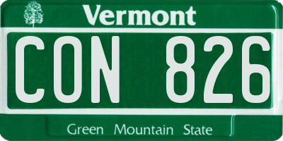 VT license plate CON826