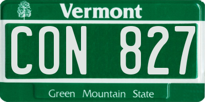 VT license plate CON827