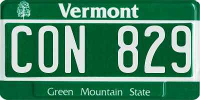 VT license plate CON829