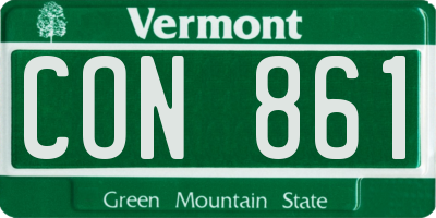 VT license plate CON861