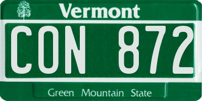 VT license plate CON872