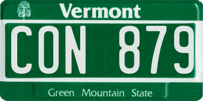 VT license plate CON879