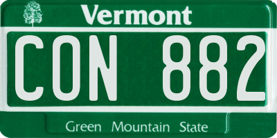 VT license plate CON882