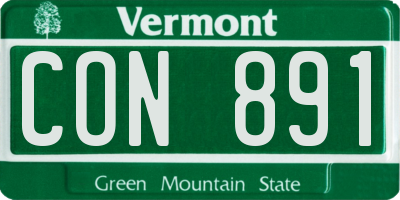 VT license plate CON891