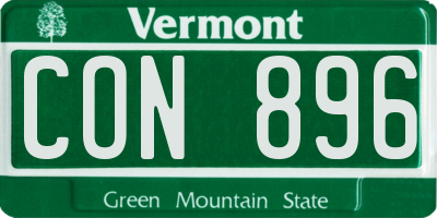 VT license plate CON896