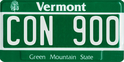 VT license plate CON900
