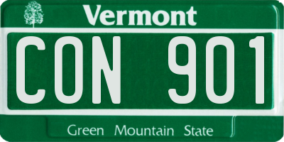 VT license plate CON901
