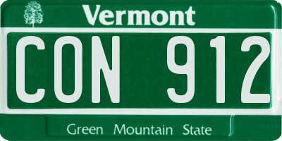 VT license plate CON912